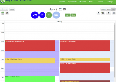 My Client Schedule — Switch View