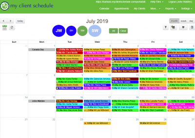 My Client Schedule — View Appointments