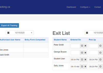 Entry Tracking - Dashboard